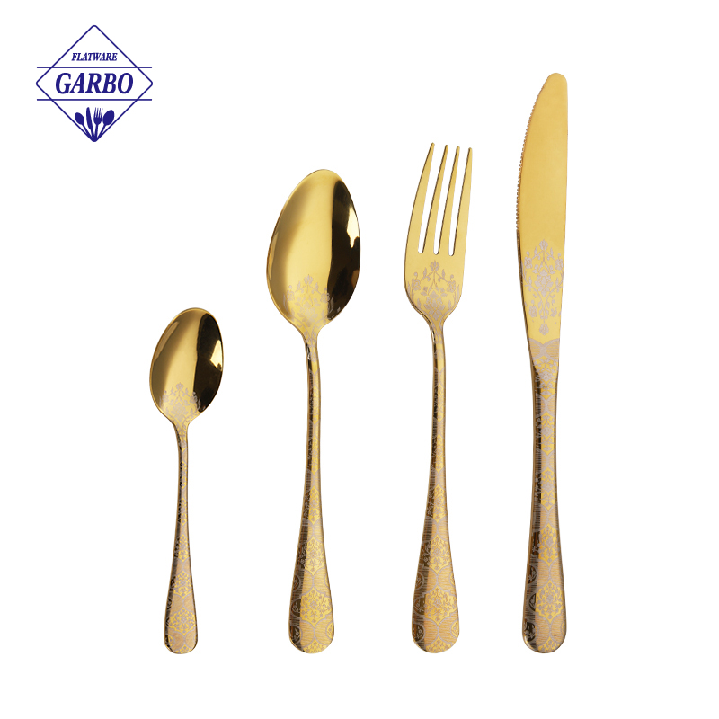 Laser Pattern Stainless Steel Cutlery Set for Table Service