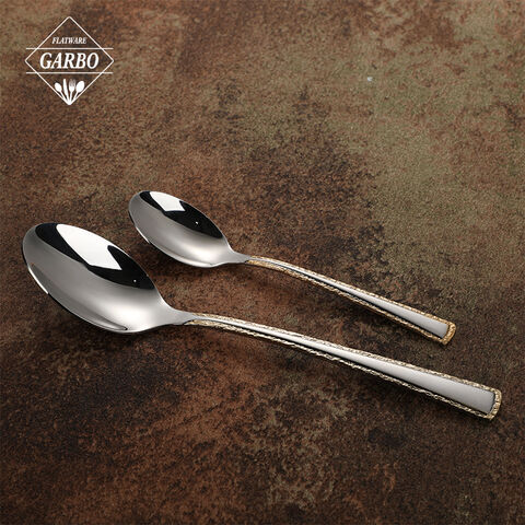 Luxury Gold Daisy Handle Stainless Steel Spoon for Wholesale
