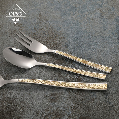 high quality dinner spoon  with PVD godlen for home china 