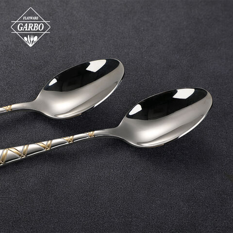 high quality dinner spoon  with PVD godlen for home china 