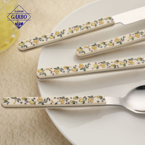 Wholesale Lemon Design Trending Plastic Handle Cutlery for Distributors