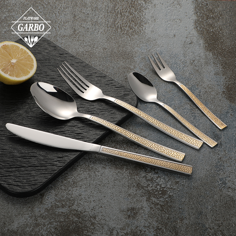 Factory supply 201 golden stainless steel cutlery for the Middle East and Russian markets manufacturers in Turkey