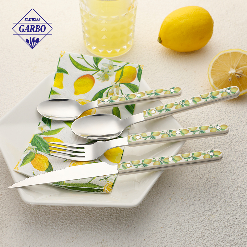 Lemon Plastic Handle Stainless Steel Cutlery for Bulk Supply manufacturers in Vietnam