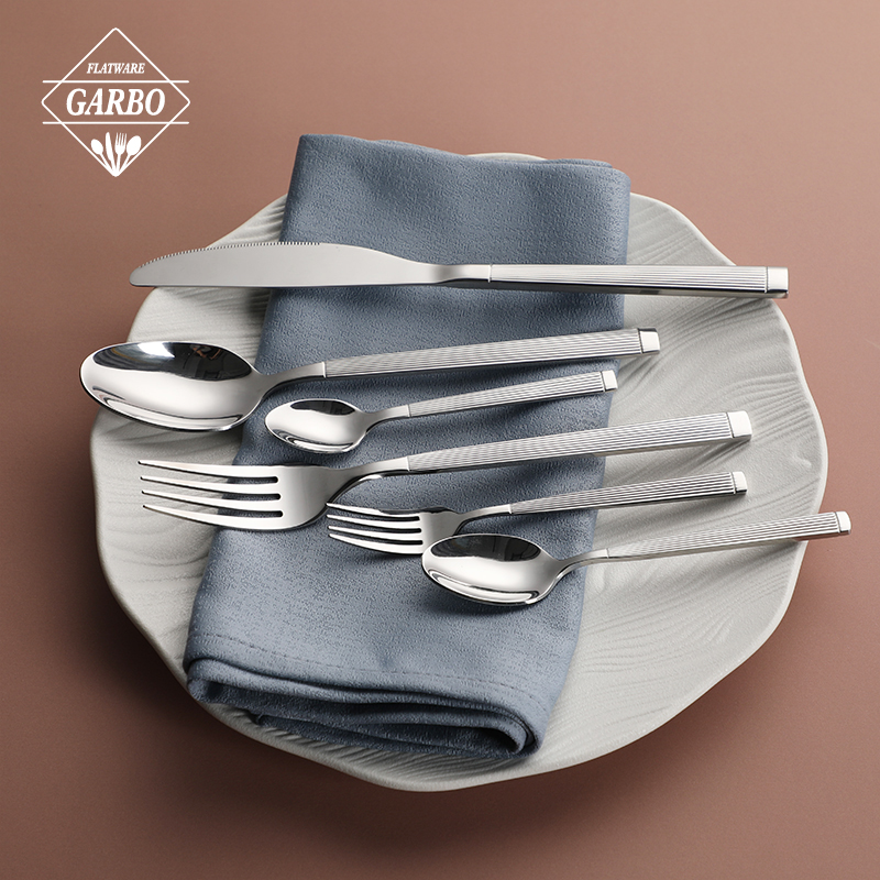 Sliver high quality mirror polish cutlery sets for home china supplier 