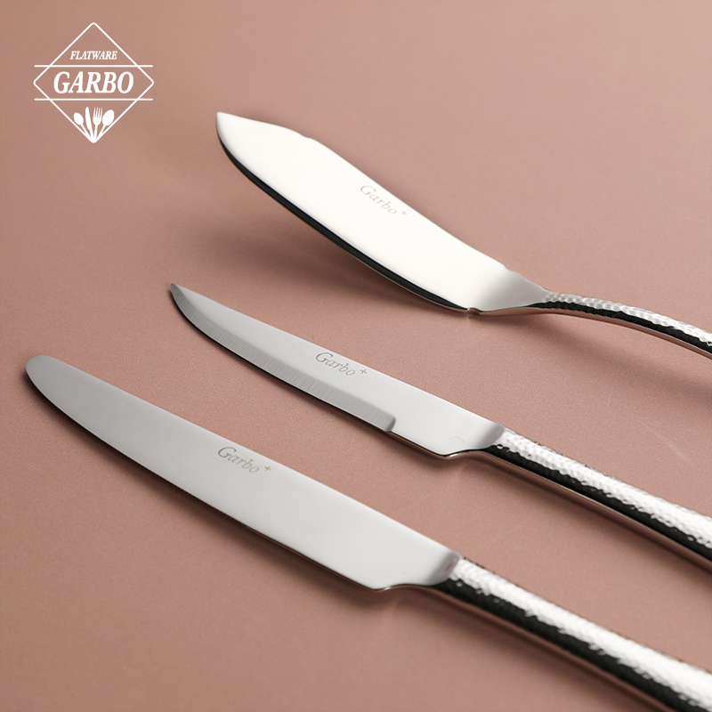 Premium Hammered Stainless Steel Butter Knives Factory Bulk Supply