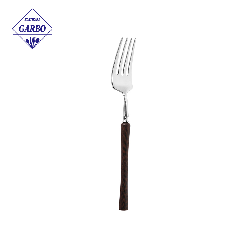 Bulk Supply 7 Pcs Wood Handle Stainless Steel Flatware Ready To Ship