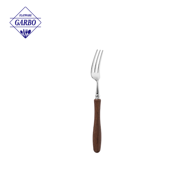 High Quality 304SS Table Spoon with Wood Handle Wholesale