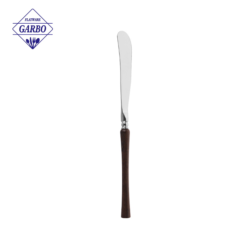 China Hotel Flatware Supplier Wooden Handle Fork Available For Wholesale