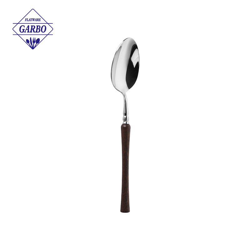 China Hotel Flatware Supplier Wooden Handle Fork Available For Wholesale