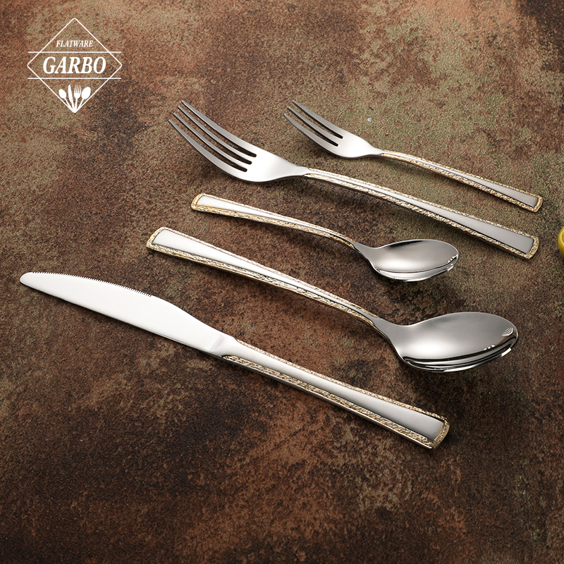 Home Kitchen Middle east Gold flatware set 20 Piece Stainless Steel for Family Daily Use supplier in china