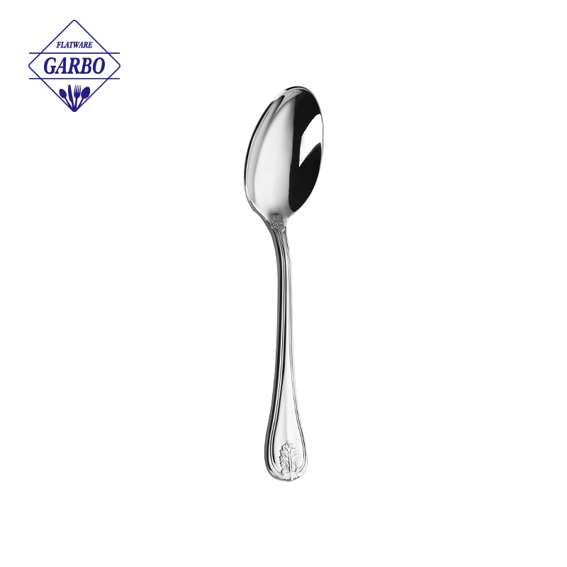 Leaf Shape High Quality Stainless Steel Dinner Spoon for Daily-use Wholesale Supply Customized Available manufacturing companies in Vietnam