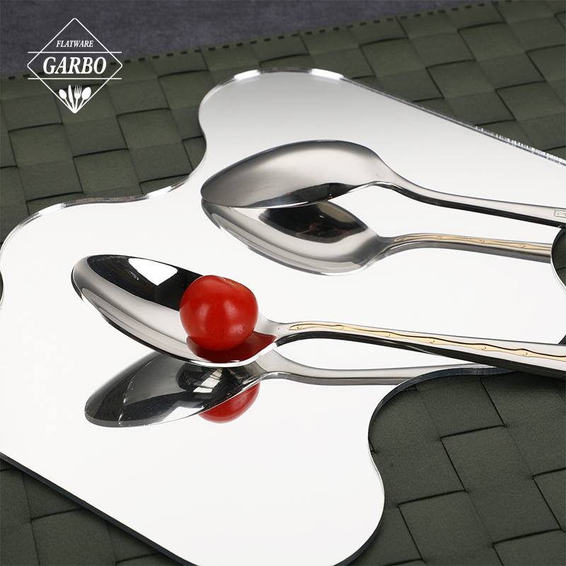 Bestselling 201 Stainless Steel Golden Flat Cutlery Set in the Middle East and Russian-Speaking Regions