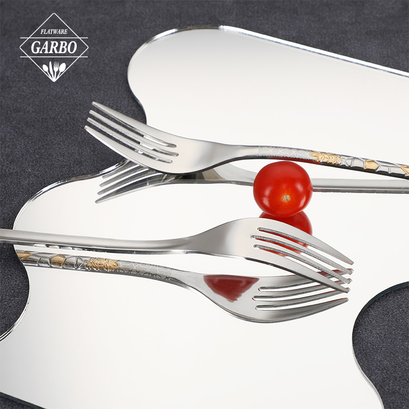 Bestselling 201 Stainless Steel Golden Flat Cutlery Set in the Middle East and Russian-Speaking Regions