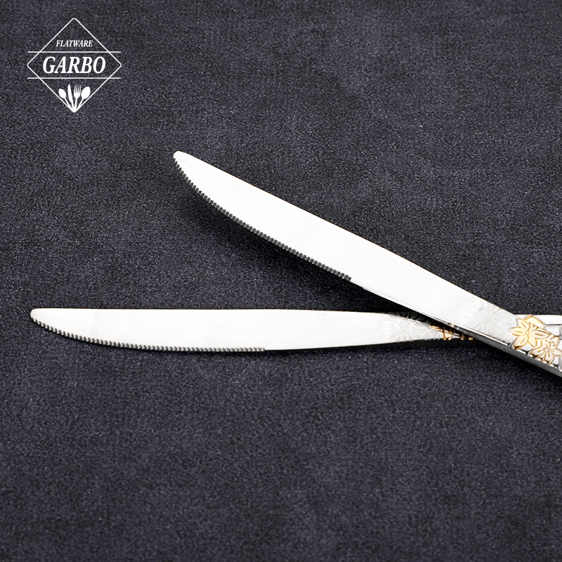 Bestselling 201 Stainless Steel Golden Flat Cutlery Set in the Middle East and Russian-Speaking Regions