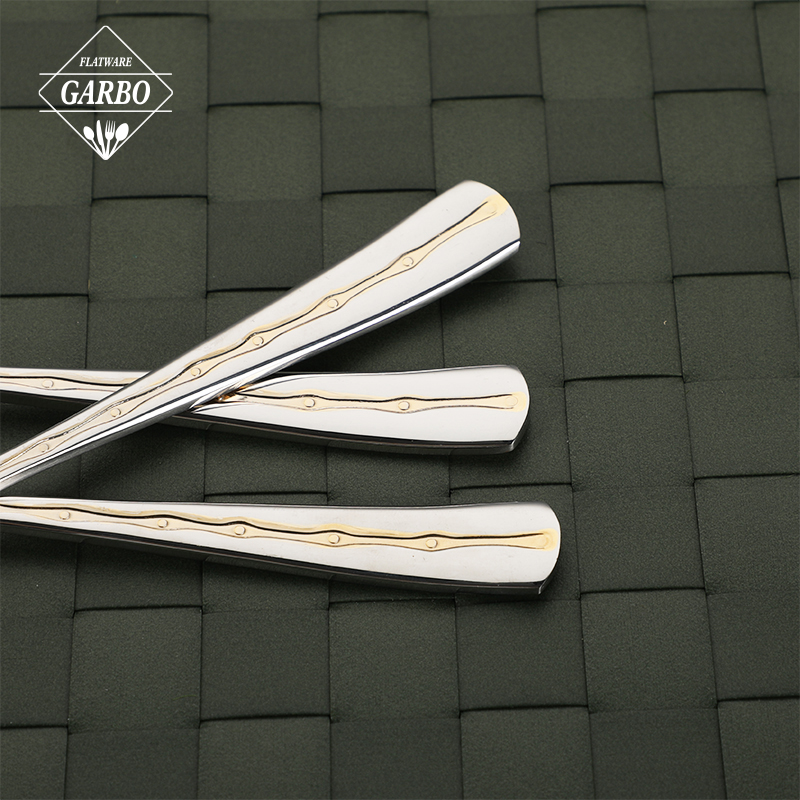 Factory Hot Sale Elegant Stainless Steel Cutlery Set with Gold Plating