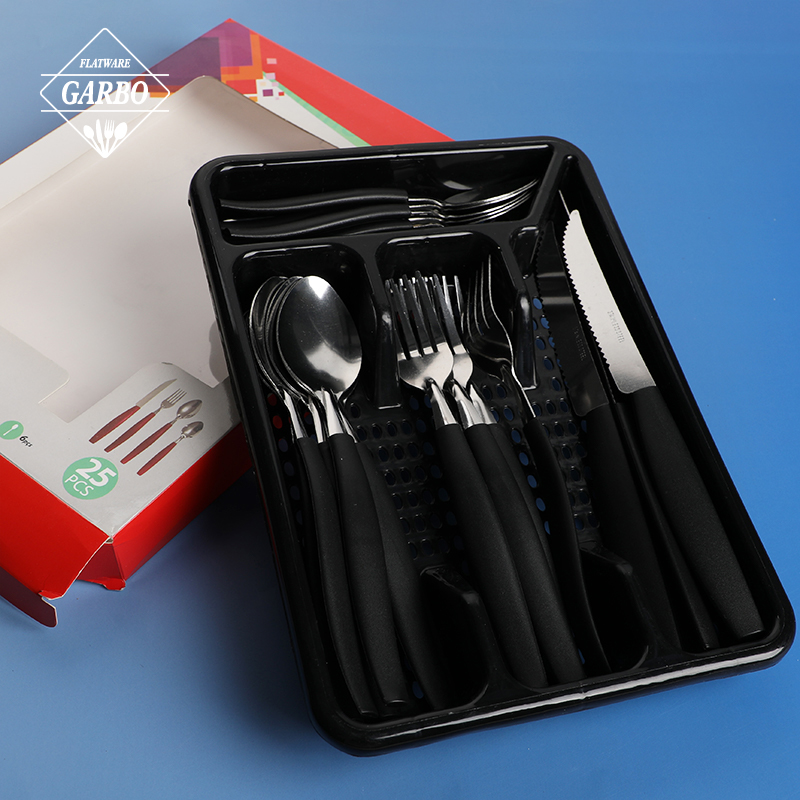 Flatware Sets with Lemon Pattern Plastic Handle Flatware Sets with Lemon Pattern Plastic Handle