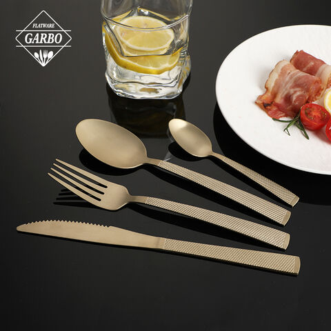 Dishwasher Safe Gold Silverware Set 16pcs Tableware Stainless Steel Flatware set