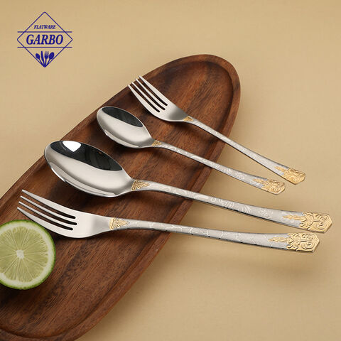 Elegant Royal Style Stainless Steel Cutlery Set for Wholesale B2B Supply