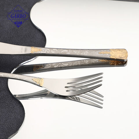 Elegant Royal Style Stainless Steel Cutlery Set for Wholesale B2B Supply