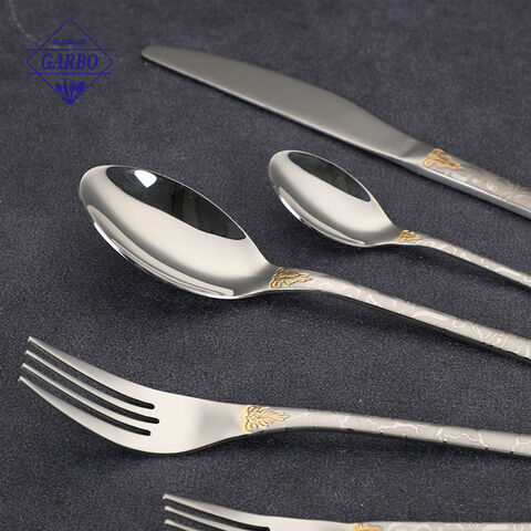 Elegant Royal Style Stainless Steel Cutlery Set for Wholesale B2B Supply