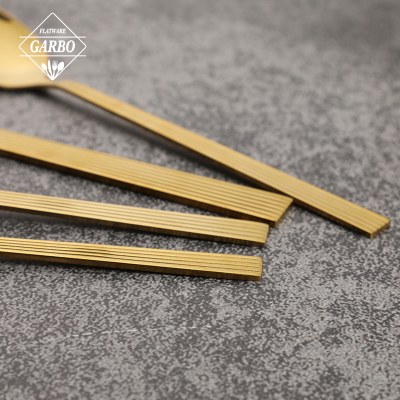 Hotsale Gold Color Stainless Steel Flatware Set Made in China