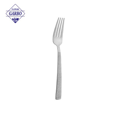 Matte Finish 410 Stainless Steel Flat Crosshatch Handle Cutlery Bulk Price