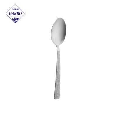 Matte Finish 410 Stainless Steel Flat Crosshatch Handle Cutlery Bulk Price