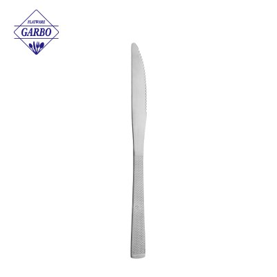Matte Finish 410 Stainless Steel Flat Crosshatch Handle Cutlery Bulk Price