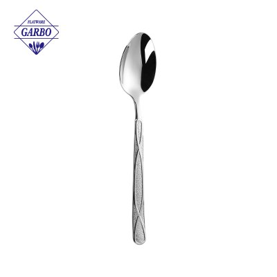 Bulk Cutlery Supply Stainless Steel Fruit Fork with Crosshatch Decorative Handle