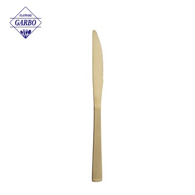 Luxury Gold PVD Stainless Steel Dinner Knife Jieyang Factory Supply